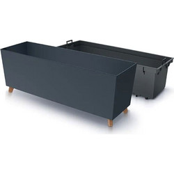Ζαρντινιέρα Urbi Case N 463575 78x23x30cm Anthracite Πλαστικό