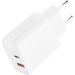 Φορτιστής Πρίζας Quick Power Charger Qualcomm PD+QC 3.0 Type C 5V-12V 20W White XO-L161