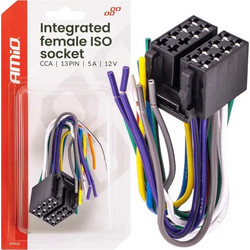 Amio - Φίσσα ISO 13 Pin Θηλυκή 12V έως 5A - CCA, Για Ηλεκτρικές Εγκαταστάσεις Οχημάτων - 1 τεμ. (04441 AM)