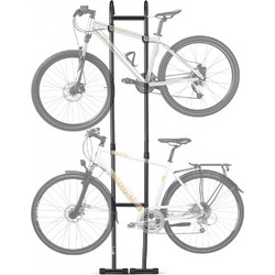Βάση ποδηλάτου VEVOR για 2 ποδήλατα, ελεύθερη κάθετη βάση αποθήκευσης ποδηλάτου, με γάντζους ρυθμιζόμενου ύψους, βαριά βάση ποδηλάτου από ανθρακούχο χάλυβα, ιδανική για γκαράζ, διαμέρισμα, σπίτι, μαύρ