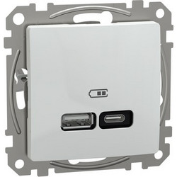 Sedna design πρίζα φόρτισης USB τύπου A+C 21W λευκό