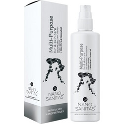NANOSANITAS - Multi-Purpose 4-in-1 Fur & Skin Care Spray Καθημερινή προστασία από τον ήλιο, τις δυσάρεστες οσμές και τα παράσιτα - 250ml