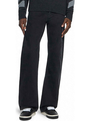 Off-White Παντελόνι τζιν relaxed slim fit μαύρο βαμβακερό