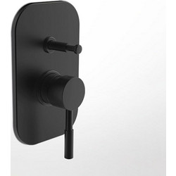 La Torre New Tech 12050R-400 Μίκτης Μπαταρίας Εντοιχισμού Ντουζιέρας 2 Εξόδων Black Matt