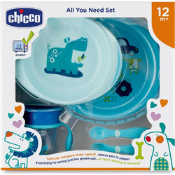 Chicco All You Need Set Βρεφικό Σετ Φαγητού Blue 5τμχ