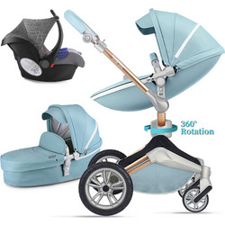 HOT Mom 360 Καρότσι Μωρού 3 σε 1 Tiffany Blue