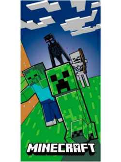Minecraft Danger Zone Πετσέτα Μπάνιου & Θαλάσσης Γρήγορου Στεγνώματος 100% Πολυεστέρας 70x140 εκ