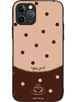 Sonique Delulu Polka Era Series Θήκη Coffee First (iPhone 11 Pro)