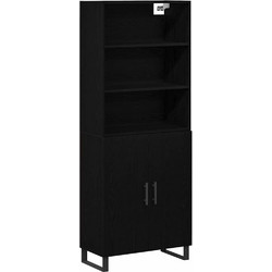 Highboard 2 τμχ. Μαύρη Οξυά 69,5 x 34 x 180 εκ. 3333095