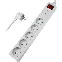 Powertech Πολύπριζο Προστασίας από Υπέρταση 5 Θέσεων (3m)