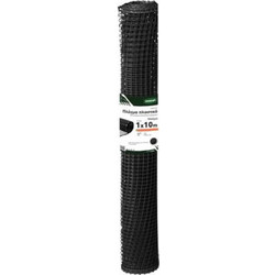 GRASHER Πλέγμα Μπαλκονιού Πλαστικό 1x10m 225 gr/m Μαύρο