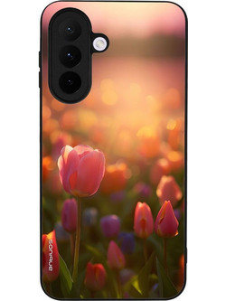 Sonique Sunset in Eden Series Tulip Velvet Back Cover (Samsung Galaxy A27 5G)