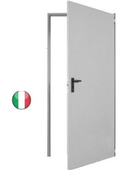 Ninz Πόρτα Εσωτερική Μεταλλική Γκρι 80x205cm NNZ0-80-205-000
