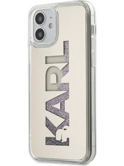 Karl Lagerfeld Liquid Mirror Back Cover Glitter Silver (iPhone 12 mini)