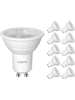 LEPRO 200084-WW-EU-10 Λάμπα LED με δυνατότητα ρύθμισης έντασης, βάση GU10, 4,5 W, 345 lm, 2700 K, 38 συσκευασία των 10 τεμαχίων 200084-WW-EU-10