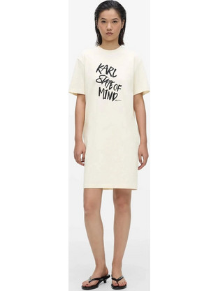 Karl Lagerfeld KLJ Regular Karlism Φόρεμα Off White