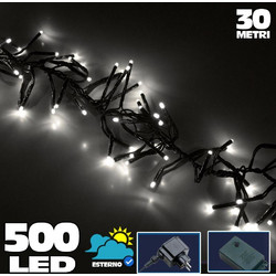 Bakaji 500 Χριστουγεννιάτικα Λαμπάκια LED Εξωτερικού Χώρου Ψυχρά Λευκά 01827021