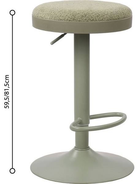 LOLLI ΣΚΑΜΠΟ BAR ΜΕΝΤΑ 38.5x38.5x59.5cm 1τμχ