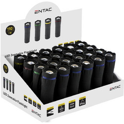 Entac Zoom Plastic Showbox Φακός Μπαταρίας Αδιάβροχος IP44 110lm 24τμχ