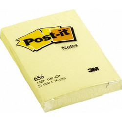 Αυτοκόλλητα Χαρτάκια 3M Post-it 76 x 51 mm (Κίτρινα) (100 Φύλλα) (656GE)