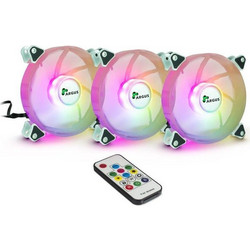 Inter-Tech Argus RS-06 Case Fan 120mm RGB με Σύνδεση 4-Pin PWM 3τμχ White