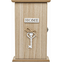 Κλειδοθήκη Τοίχου Ξύλινη Σε Φυσικό Χρώμα Home 18x6x30,5cm