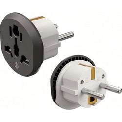 OnePlus NA0582 Παγκόσμιος Προσαρμογέας Ταξιδιού (Universal Travel Adapter) από US/UK/AU σε Type F (Σούκο) 16A, Max 2500W - Μαύρο/Λευκό