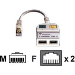 Telegartner T-προσαρμογέας CAT5e RJ45 - 10/100/ISDN (21.17.3039)
