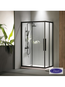 C.ENTRY DEVON FLOW 100x120 (97-99 x 117-119 εκ.) CLEAN-GLASS BLACK MATT