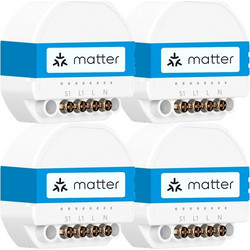 Meross Smart Switch Wi-Fi 10A (με Ουδέτερο) 4τμχ MSS815MAQUA-UN