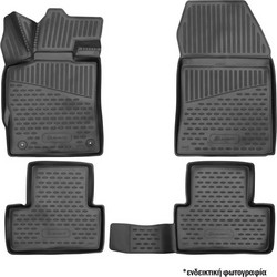 ΠΑΤΑΚΙΑ ΣΕ ΣΚΑΦΗ TPE ΛΑΣΤΙΧΟ ΓΙΑ HONDA CIVIC /CIVIC SI SD/LB 2022+ ΜΕ USB ΣΤΑ ΠΙΣΩ ΚΑΘΙΣΜΑΤΑ ΣΕ ΜΑΥΡΟ ΧΡΩΜΑ NOVLINE - 4 ΤΕΜ