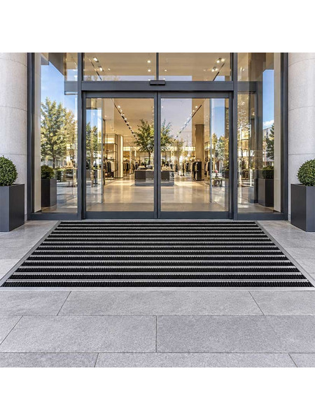 Ταπέτο Εισόδου Αλουμινίου Top Clean Robust με Κασέτα Βούρτσας Geggus 29/17mm - TCR-CB-17mm