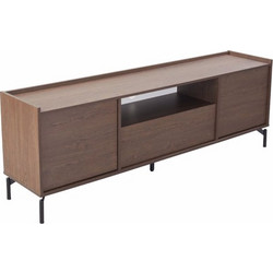 Liberta-Maison Tobac TV Stand 2ΠΟΡΤΕΣ 1ΣΥΡΤΑΡΙ Καρυδι Σκούρο 180x39x62cm 08-0027