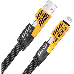 SUPER FAST ΚΑΛΩΔΙΟ ΦΟΡΤΙΣΗΣ & ΜΕΤΑΦΟΡΑ ΔΕΔΟΜΕΝΩΝ 4in1 USB Type C Lightning 65W