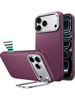 ESR Atelier Magnetic Kickstand Θήκη iPhone 18 Pro / iPhone 17 Pro Burgundy