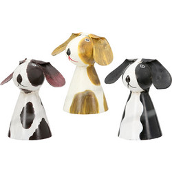 Φιγούρα φράχτη Dog Metal White Assorted 3 Times 7X6X7Cm 7X6X7Cm
