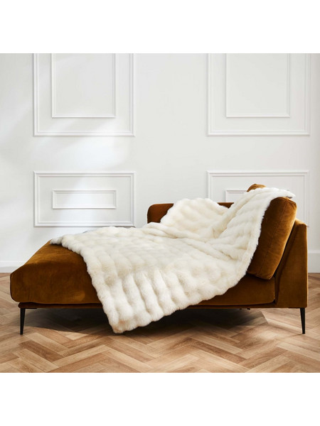 Γούνινη Κουβέρτα Καναπέ (125x150) L-C Mounty Natural 1613094