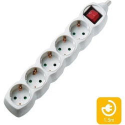 Πολύπριζα 5θ Με Διακόπτη 1,5M,3g1,5 COM