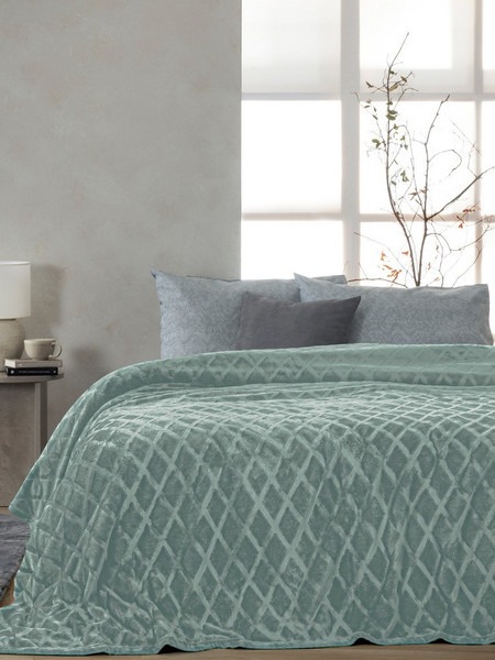 Κουβέρτα Υπέρδιπλη Fleece 220x240 - Palamaiki - Nadine/5 - Jade - Πράσινο