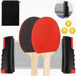 Σετ Ping Pong Πινγκ Πονγκ με 2 Ρακέτες, 3 Μπαλάκια, Φιλέ και Θήκη Μεταφοράς - Aria Trade