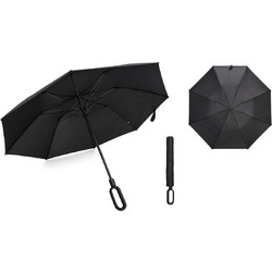 BRUNO ομπρέλα βροχής BRN-0325, σπαστή, αυτόματη, Φ104cm, αντιανεμική, με θήκη, μαύρη