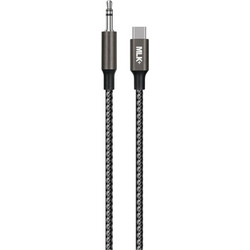 MLK+ Y13 Braided AUX Cable 3.5mm Stereo Jack to USB-C (Male-Male) 1m