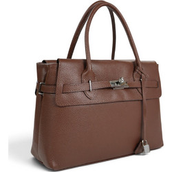 Passaggio Leather Ornella Γυναικεία Τσάντα Χειρός Δερμάτινη Καφέ 4978-KR-04