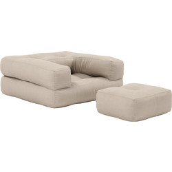 Πολυθρόνα-Κρεβάτι Futon MINI CUBE - Karup - 747 Beige