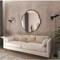 Stewehome Μοντέρνος Σχεδιασμός Καθρέφτης Μαύρο 70x70 cm μαύρο