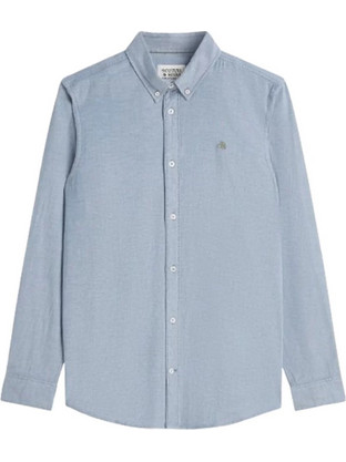 Scotch & Soda Seasonal Core Oxford Ανδρικό Πουκάμισο Μακρυμάνικο Κανονική Γραμμή Ensign Blue 183556-SC410.74