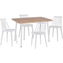 ΣΕΤ ΤΡΑΠΕΖΑΡΙΑΣ ΕΣ.ΧΩΡΟΥ 5ΤΜΧ PALOMA HM11389 ΛΕΥΚΟ-SONAMA MDF TOP