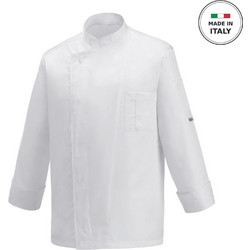 Σακάκι Σεφ EGOCHEF 100% Microfiber Ανδρικό Λευκό με Μακρύ Μανίκι Ottavio X-LARGE