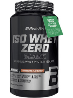 Biotech USA ISO Whey Zero Black Strawberry Πρωτεΐνη Ορού Γάλακτος Γράμμωσης Χωρίς Λακτόζη & Γλουτένη 908gr