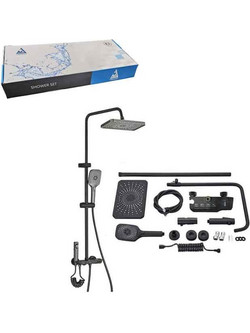 Yimanuo Ρυθμιζόμενη Στήλη Ντουζ με Μπαταρία - Adjustable Shower Column with Faucet-0235022-220454
